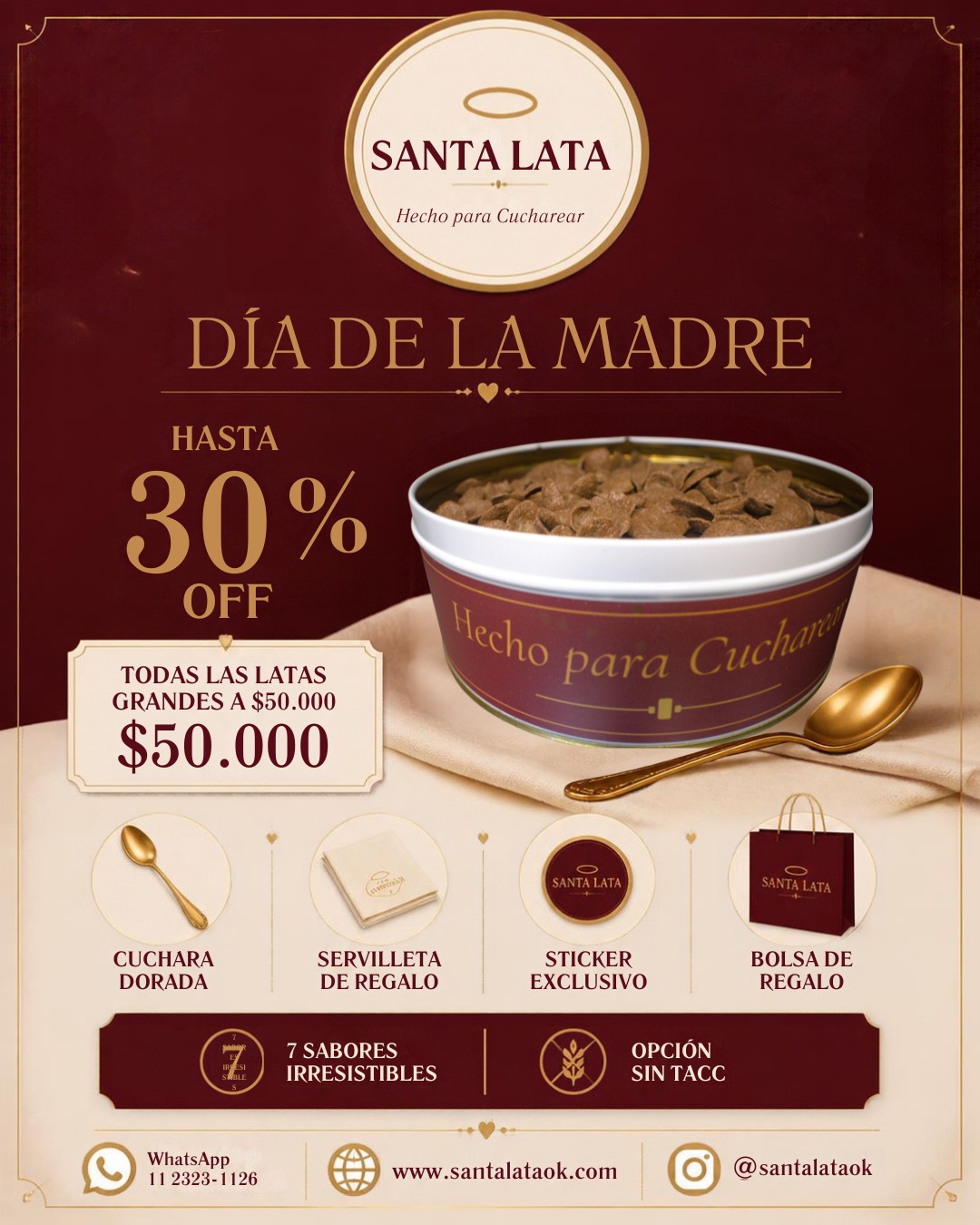 Promo Día de la Madre Santa Lata: hasta 30% OFF en todas las latas grandes