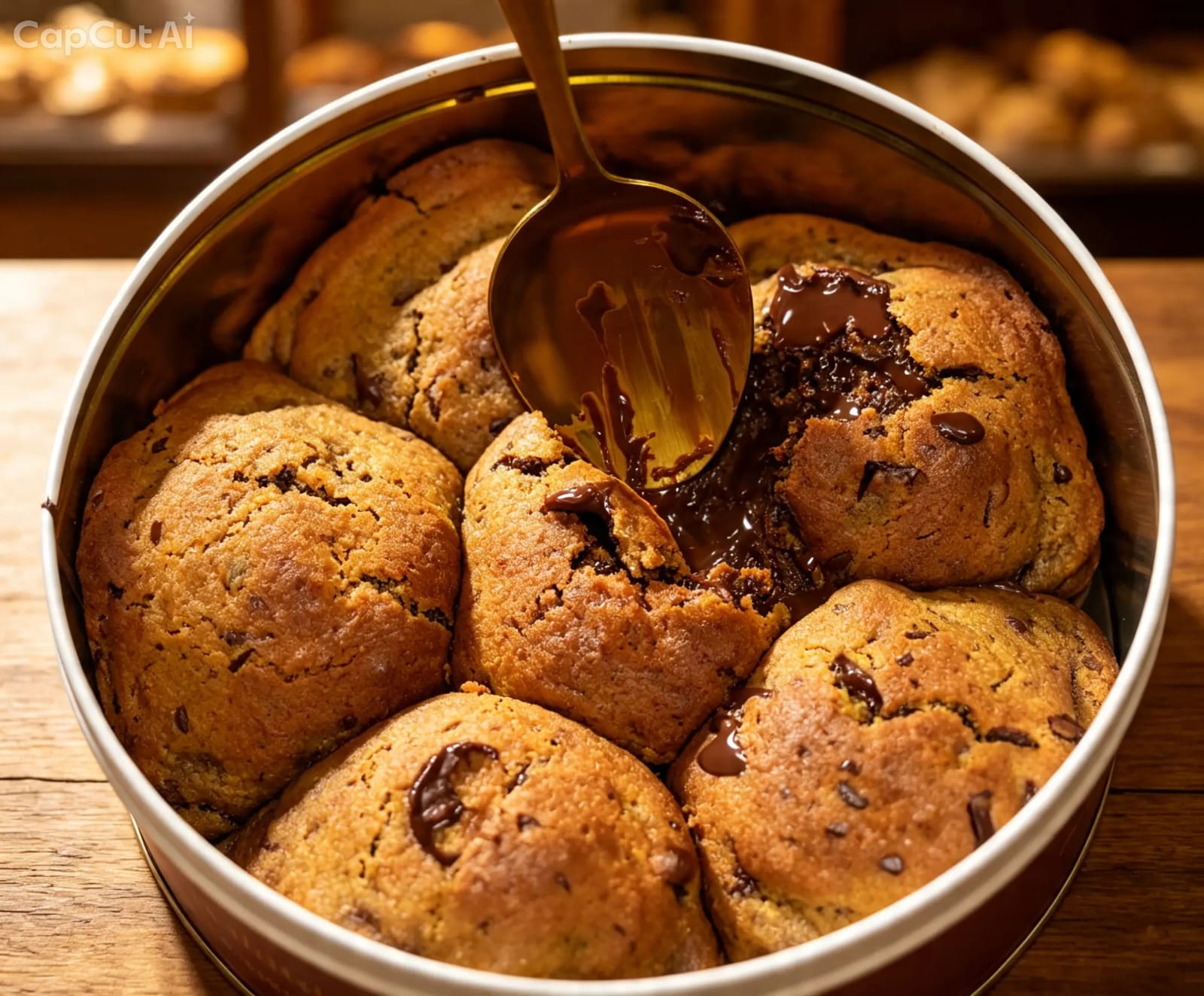 Lata de Cookies con Nutella Santa Lata